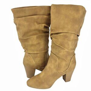 XOXO STRASBURG Women's Heel Western Tall Boots Tan Size 10
